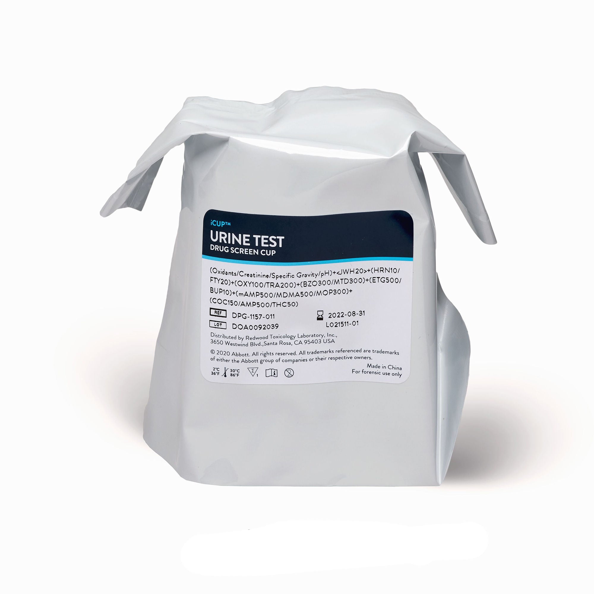 Abbott Rapid Dx North America LLC - I-DOA-1107-051 Drugs of Abuse Test Kit iCup® AMP, BAR, BZO, COC, mAMP/MET, MDMA, OPI, OXY, PPX, THC 25 Tests CLIA Non-Waived