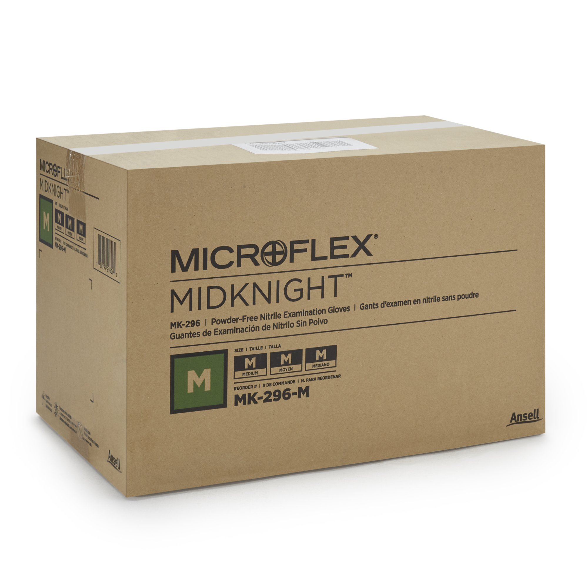 Microflex Medical MK-296-M - Microflex® Midknight™ Nitrile Exam Glove, Medium, Black - 1/Box, 10/Case