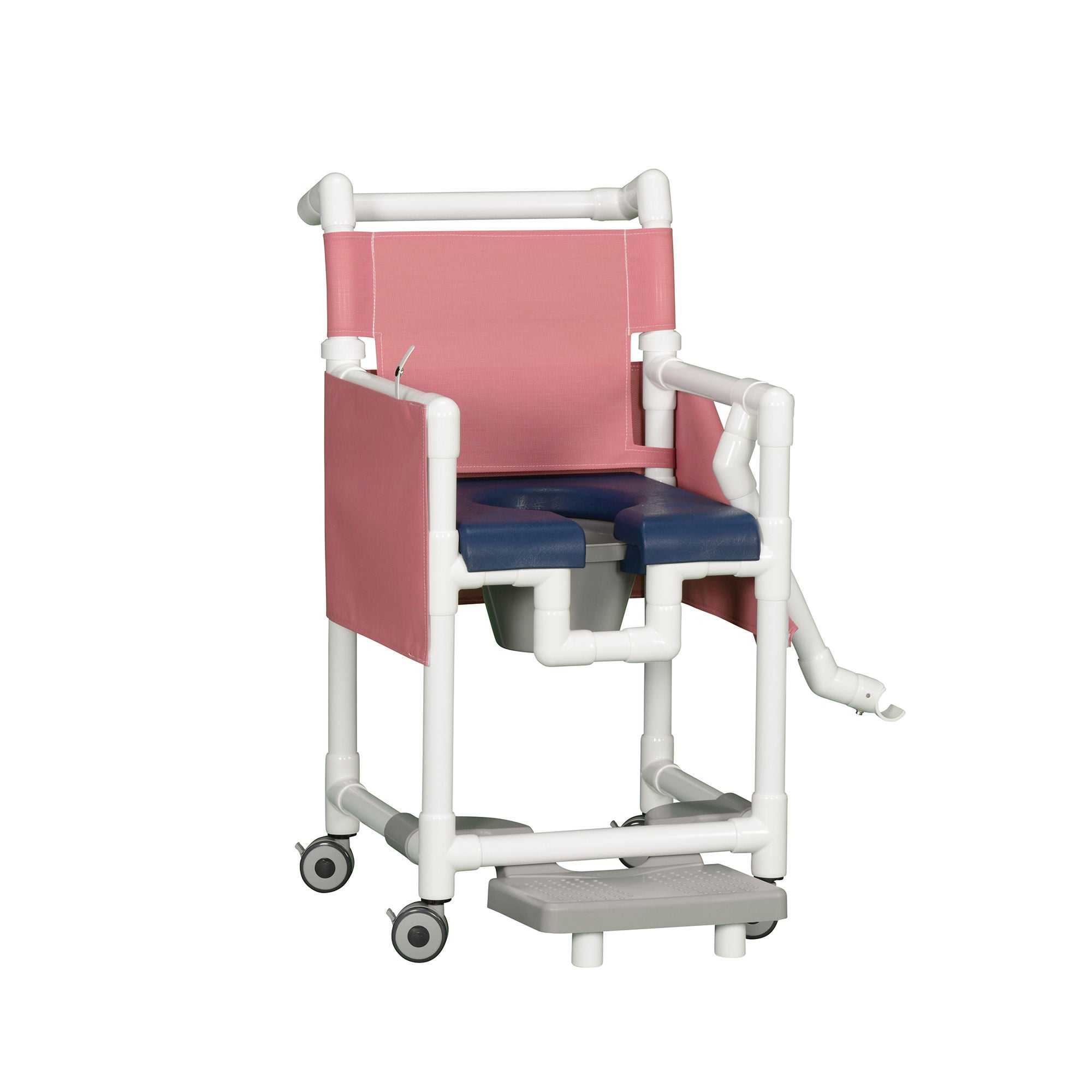 IPU - SCC777N Commode / Shower Chair ipu® Fixed Arms PVC Frame Mesh Backrest 17-1/4 Inch Seat Width 300 lbs. Weight Capacity