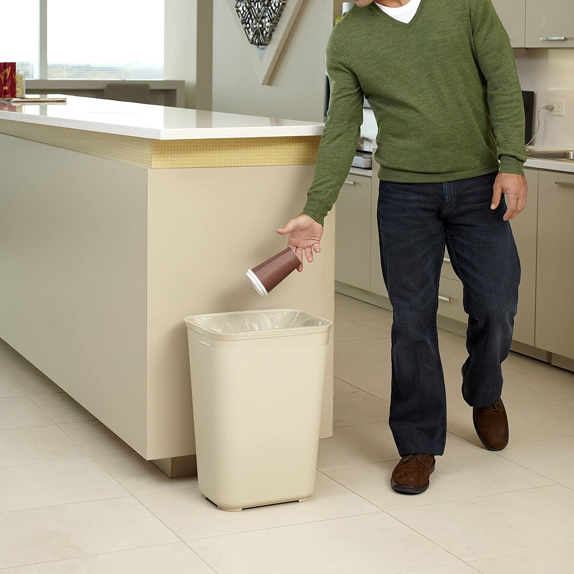 RJ Schinner Co FG254400BEIG - Rubbermaid® Wastebasket - 1/Each