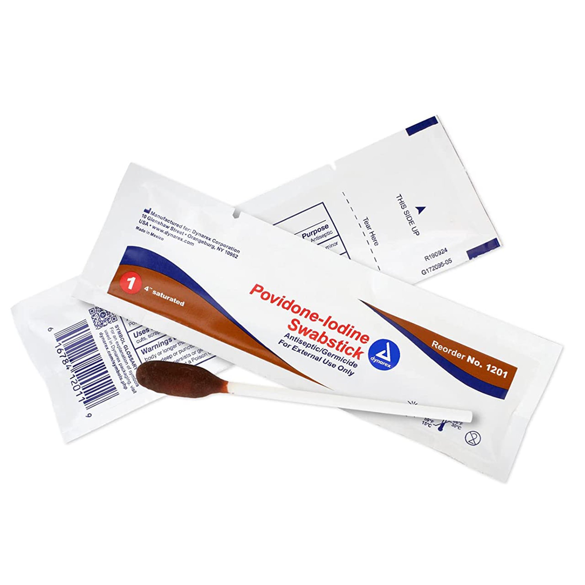 Dynarex - 1201 dynarex Povidone Iodine Impregnated Swabstick