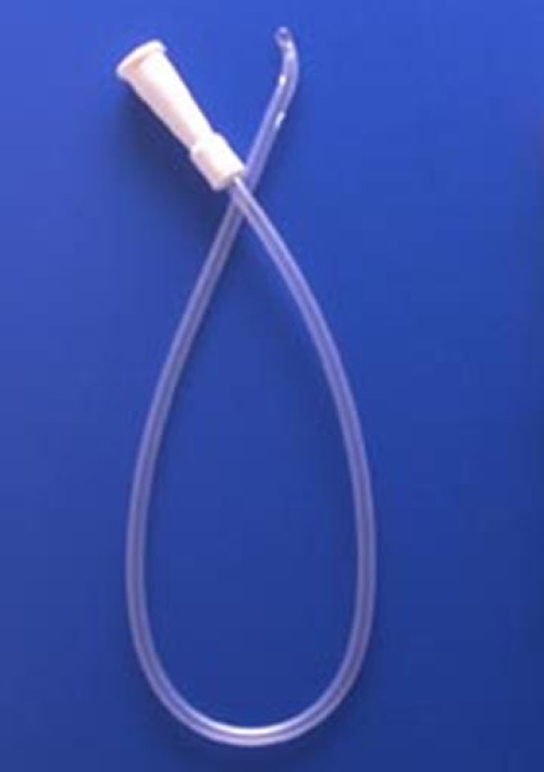 Teleflex LLC - EC143 Urethral Catheter Easy Cath™ Coude Tip Uncoated PVC 14 Fr. 16 Inch Length