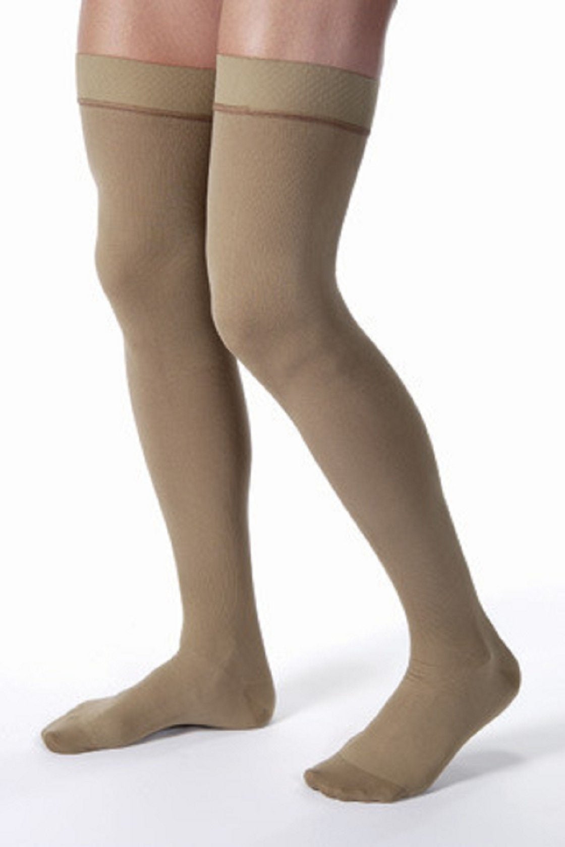 BSN Medical - 115402 Compression Stocking Jobst® for Men Thigh High Large Khaki Closed Toe