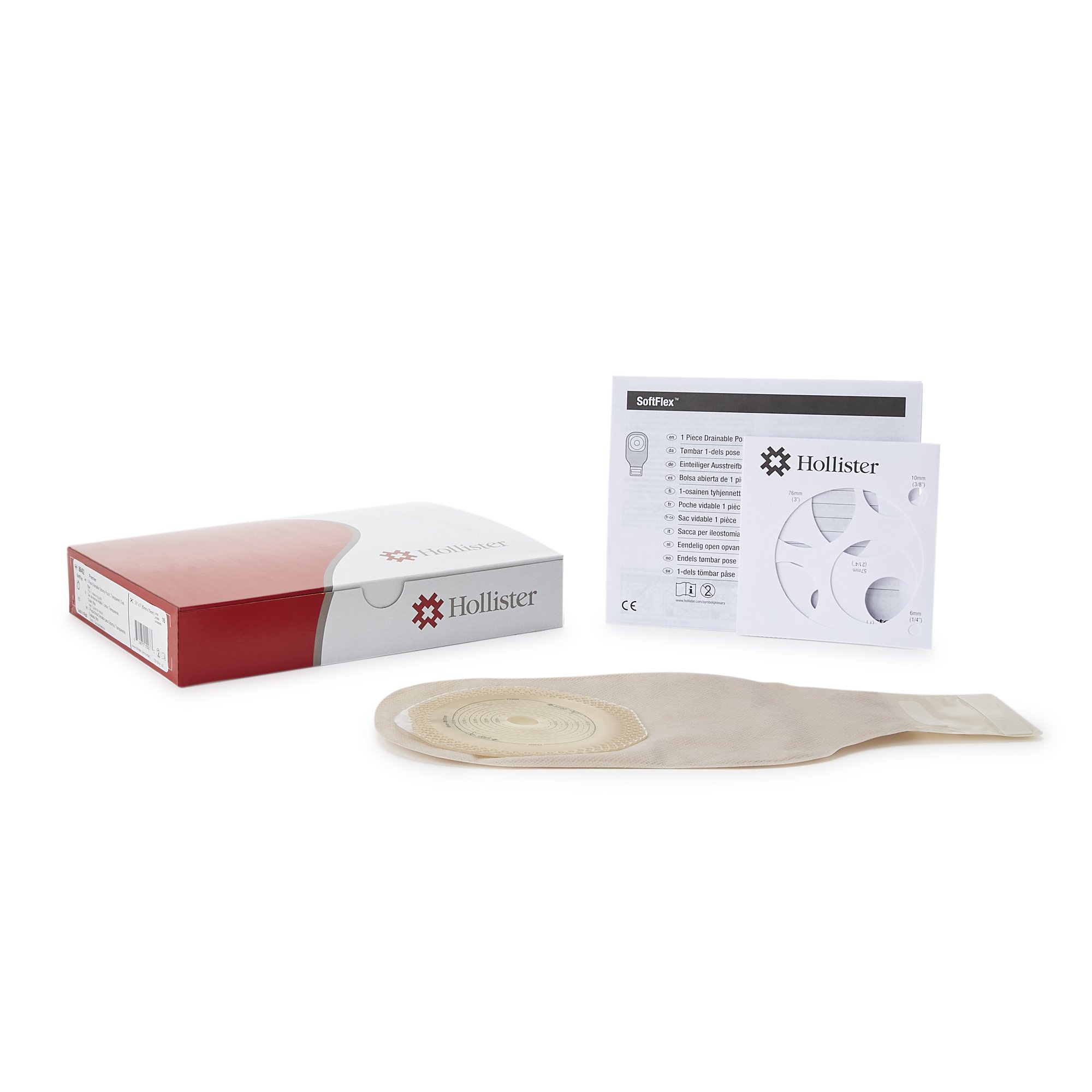 Hollister 88402 - Premier™ One-Piece Transparent Filtered Ostomy Pouch, Cut to fit 75 x 65 mm - 10/Box