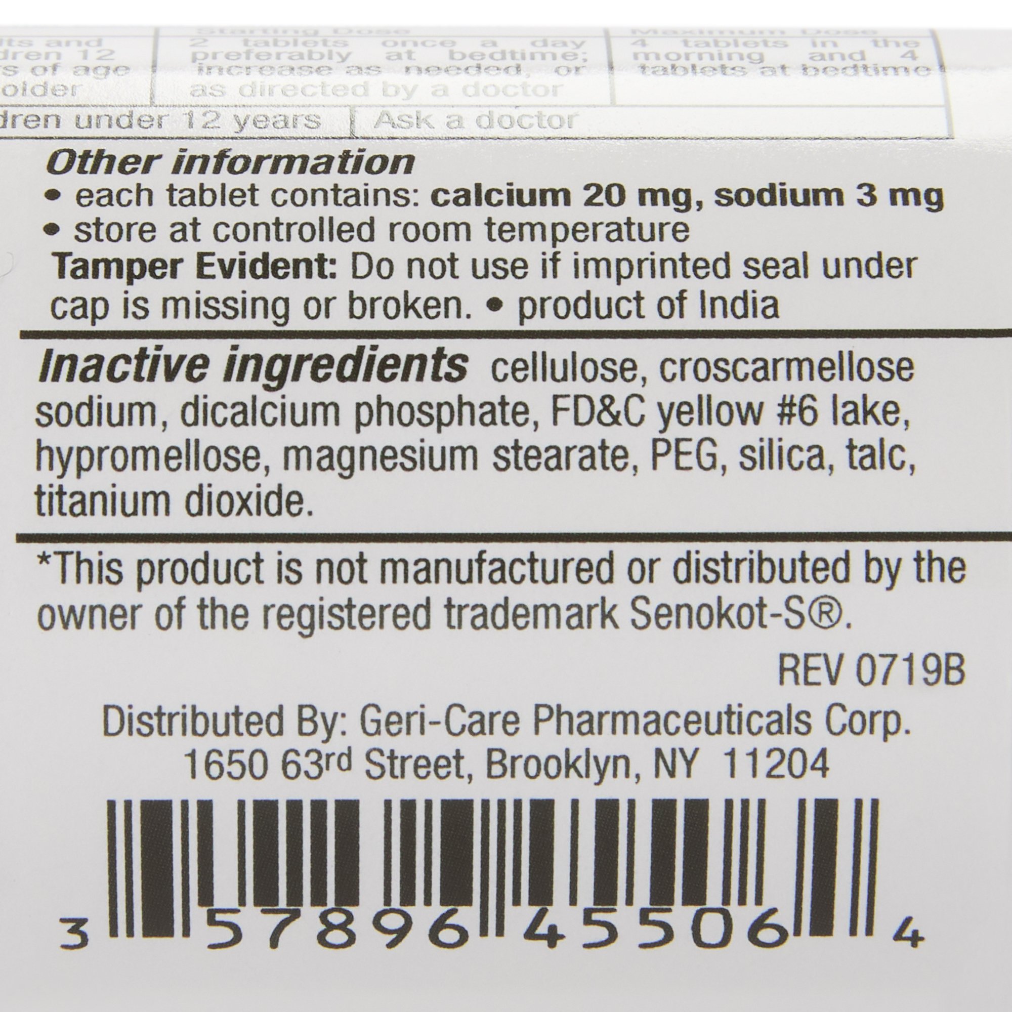 Geri-Care - 455-06-HST Health*Star® Docusate Sodium / Sennosides Stool Softener