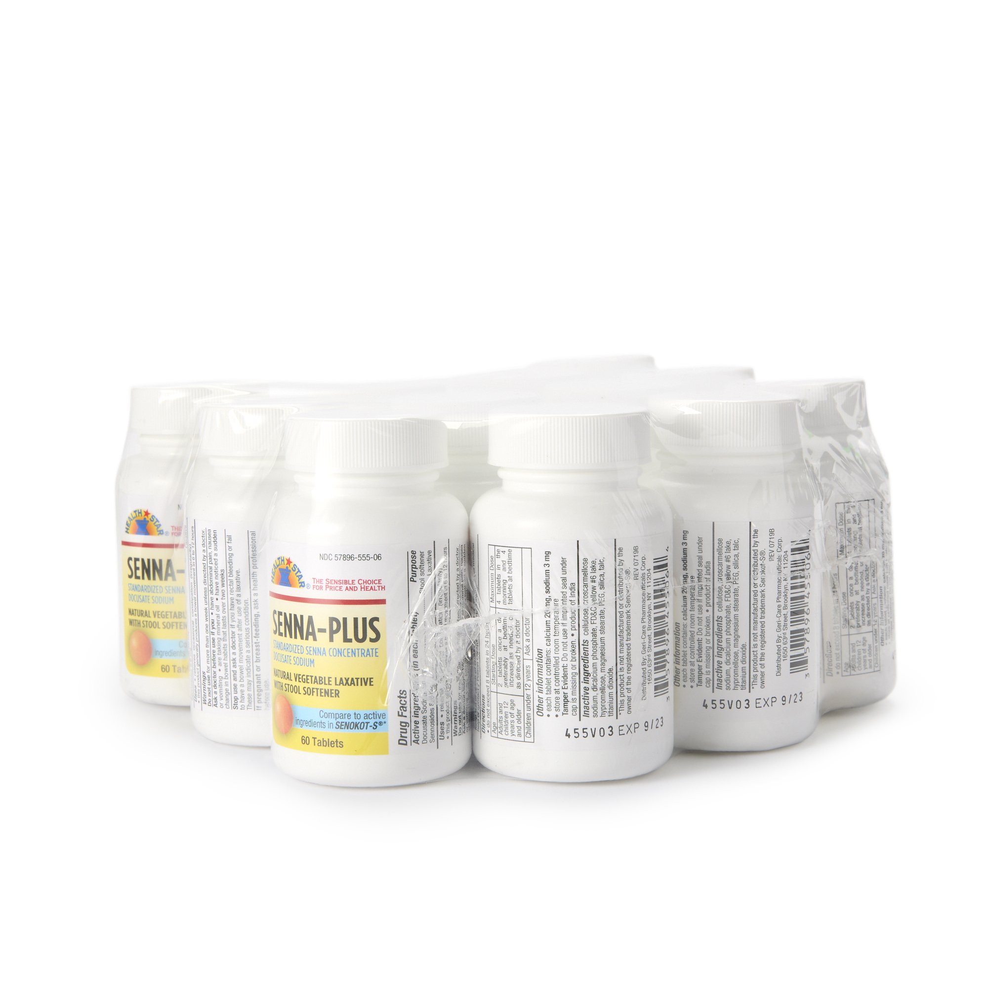 Geri-Care - 455-06-HST Health*Star® Docusate Sodium / Sennosides Stool Softener