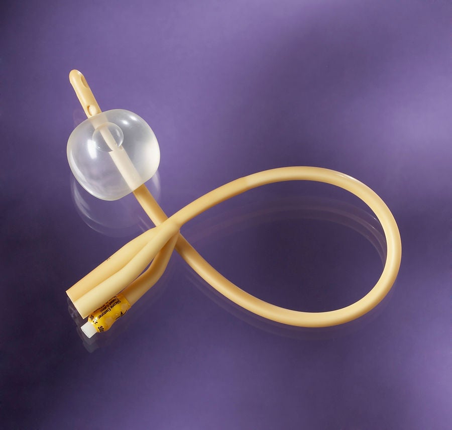 Medline - DYND11776 Foley Catheter Medline 2-Way Standard Tip 30 cc Balloon 16 Fr. Silicone Coated Latex