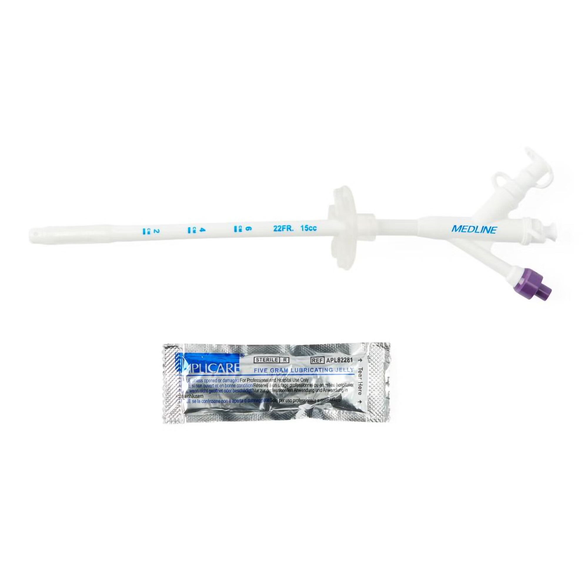 Medline - DYND70322 Gastrostomy Feeding Tube Medline 22 Fr. 24.13 cm Tube Silicone Sterile
