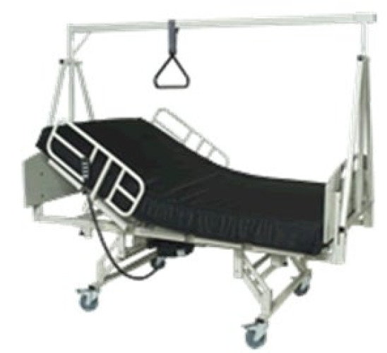 Graham-Field - GS4054D Electric Bariatric Bed Maxi Rest 4054 Series Institutional High-Low 80 to 88 Inch Length Pan Deck 3 Functions 16 to 29-1/2 Inch Height Range