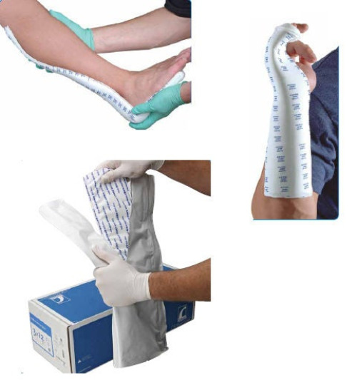 Ossur - TC0430 Padded Precut Splint TechForm® 4 X 30 Inch Fiberglass White