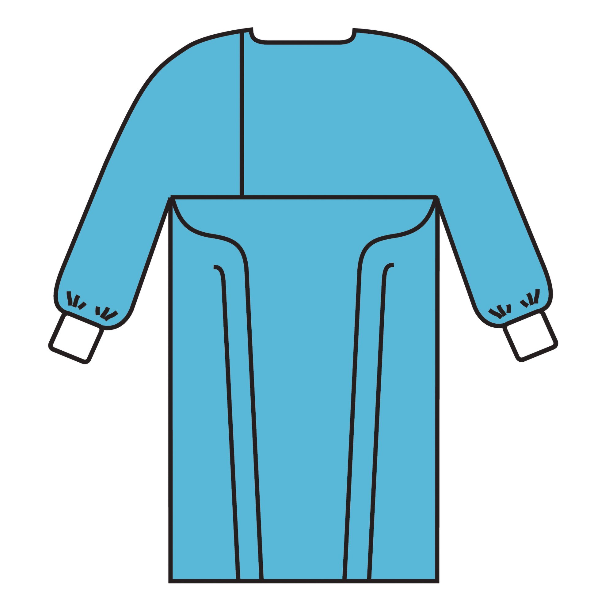 O&M Halyard Inc 69600 - Halyard Over-the-Head Protective Procedure Gown - 10/Pack, 100/Case