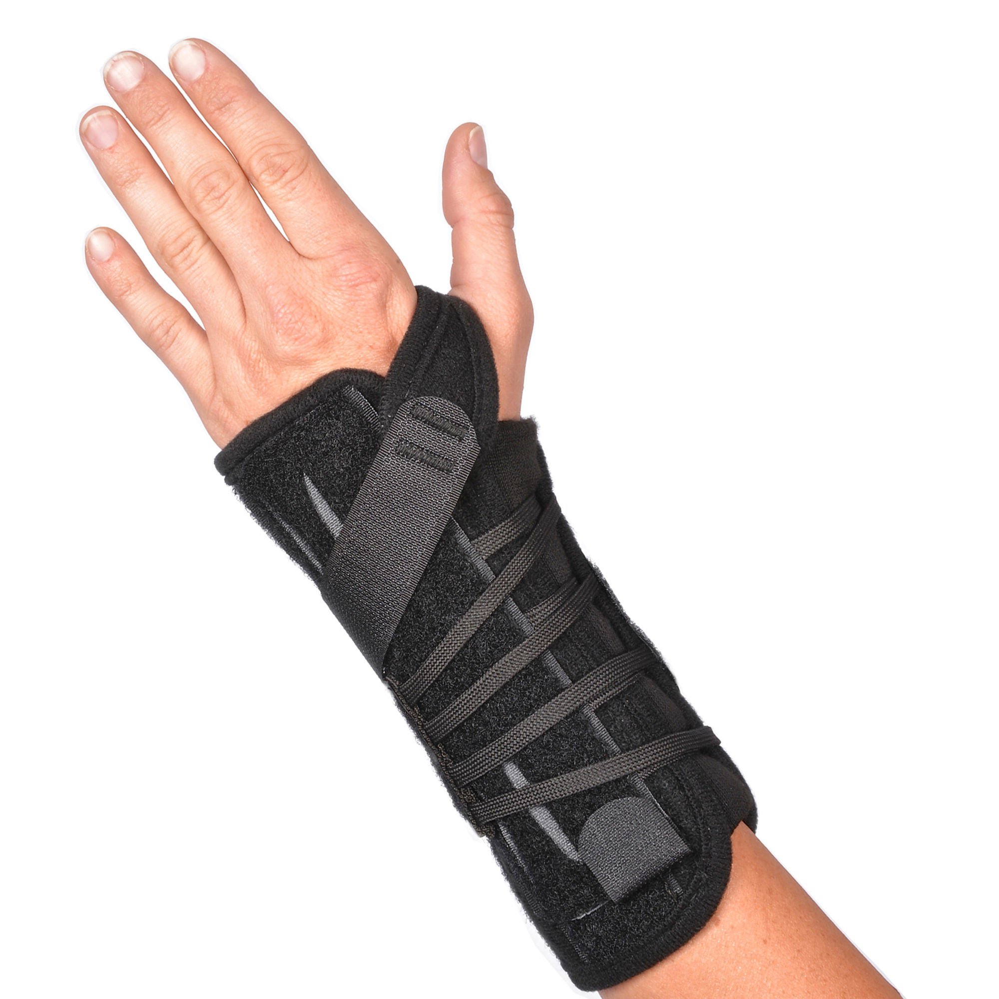 Hely & Weber - 450TINY-LT Wrist Brace Tiny Titan® Aluminum / Felt / Nylon Left Hand Black One Size Fits Most