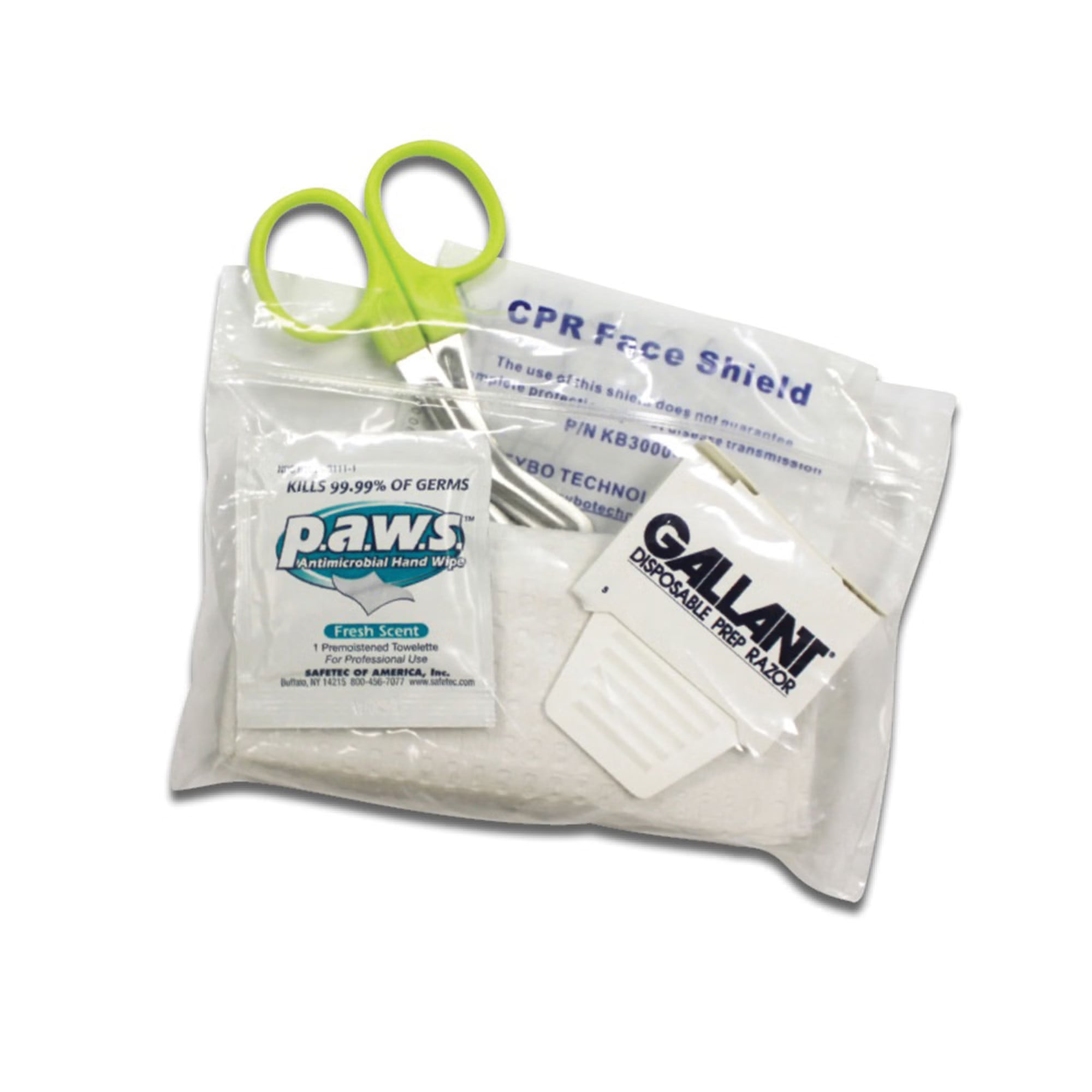 Zoll Medical - 8900-0807-01 AED Accessory Kit Shears, Disposable Prep Razor, Bio-barrier Face Shield, Antimicrobial Wipe, Dry Towel AED Plus, CPR-D Electrode Pads
