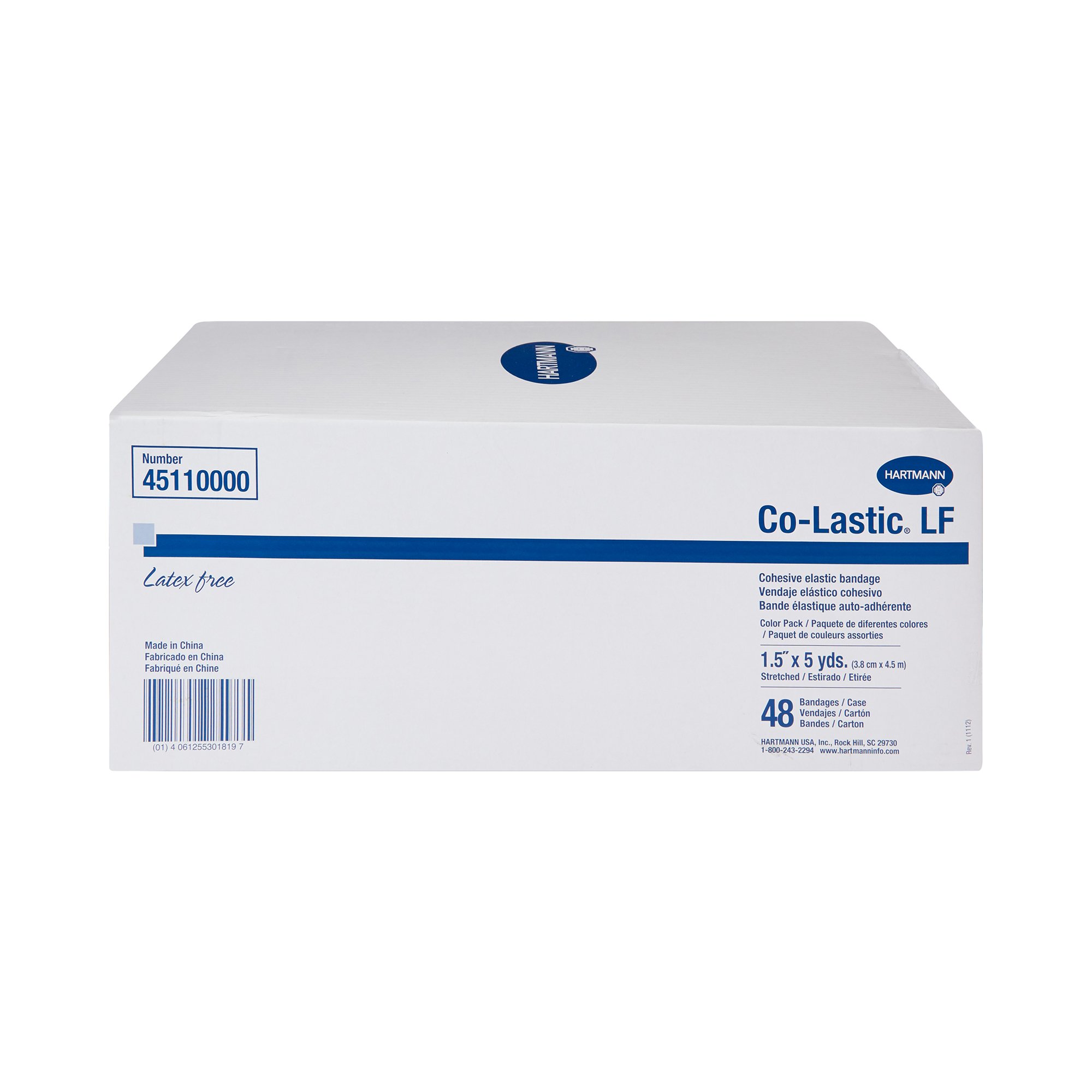 Hartmann 45110000 - Co-Lastic® Self-adherent Closure Cohesive Bandage, 1-1/2 Inch x 5 Yard - 48/Case