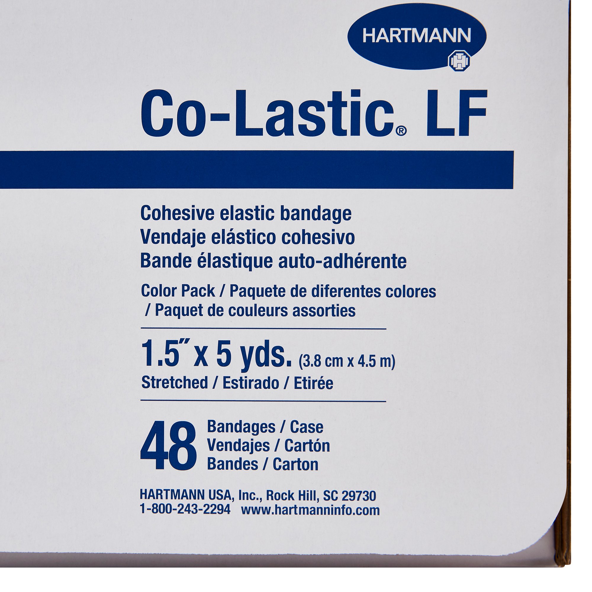 Hartmann 45110000 - Co-Lastic® Self-adherent Closure Cohesive Bandage, 1-1/2 Inch x 5 Yard - 48/Case