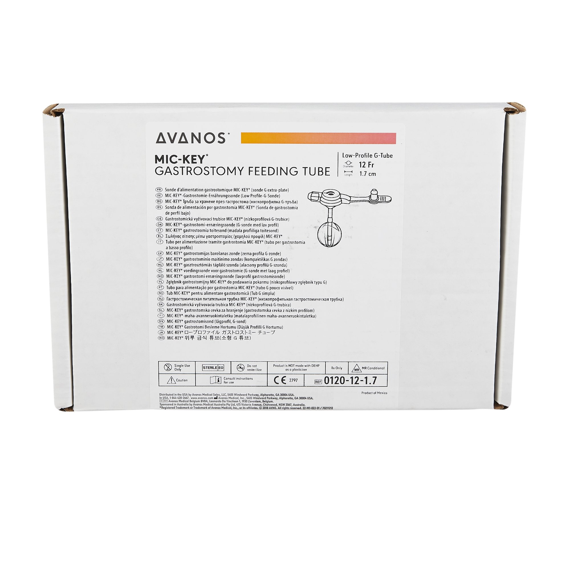 Avanos Medical Sales LLC - 0120-12-1.7 Mic-Key® Low Profile Gastrostomy Tube Kit