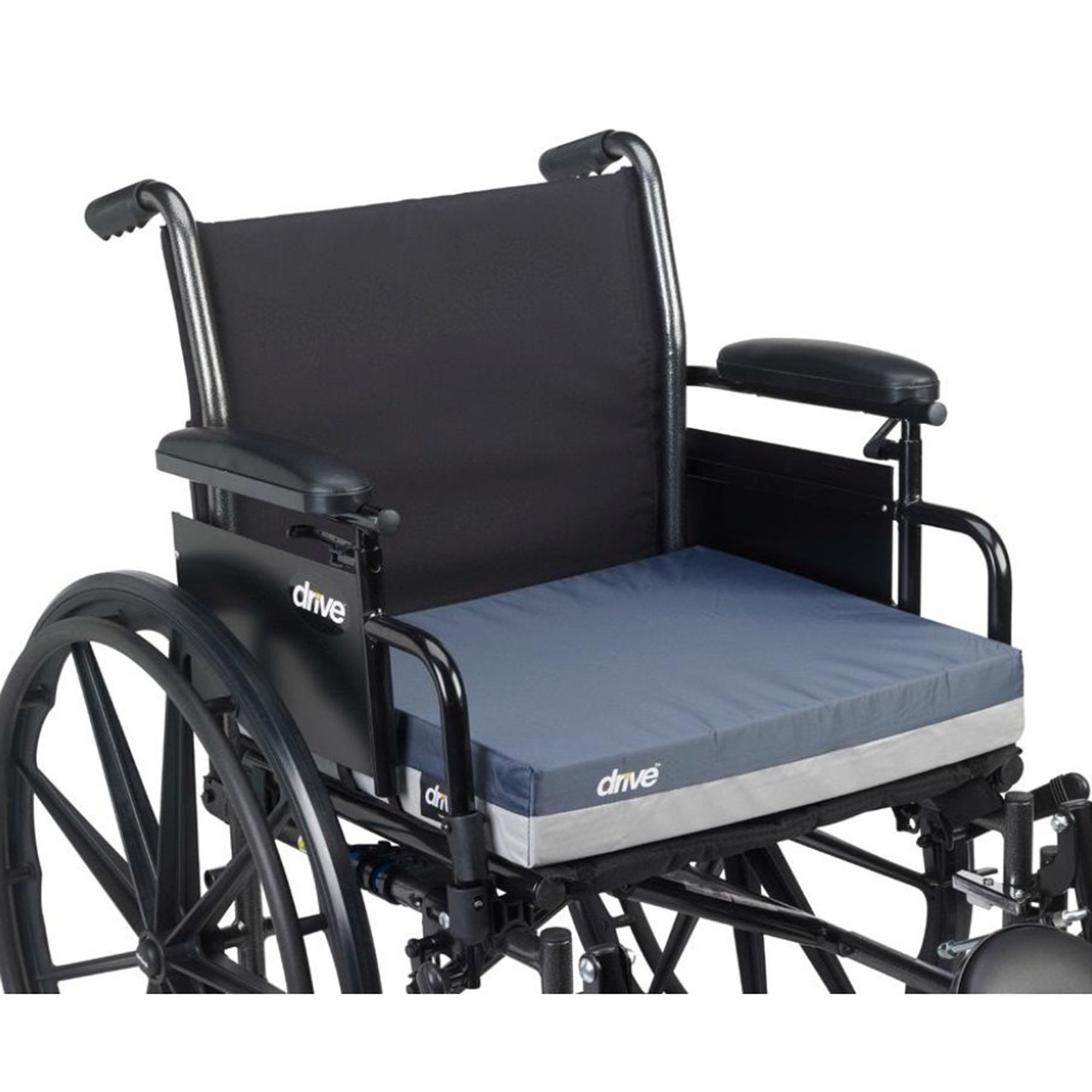 Drive DeVilbiss Healthcare 14891 - Gel "E" Seat Cushion, Gel / Foam, 16 x 16 x 3 Inch, Blue - 1/Case