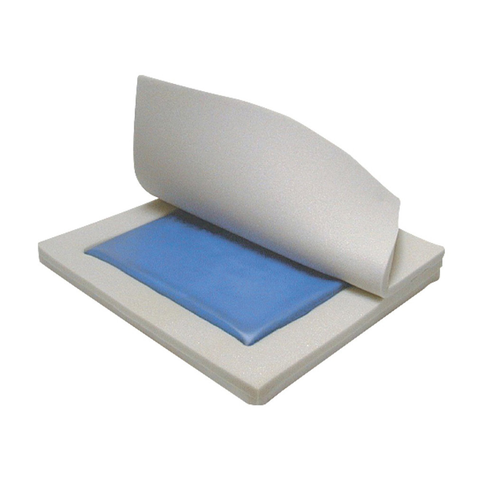 Drive DeVilbiss Healthcare 14891 - Gel "E" Seat Cushion, Gel / Foam, 16 x 16 x 3 Inch, Blue - 1/Case
