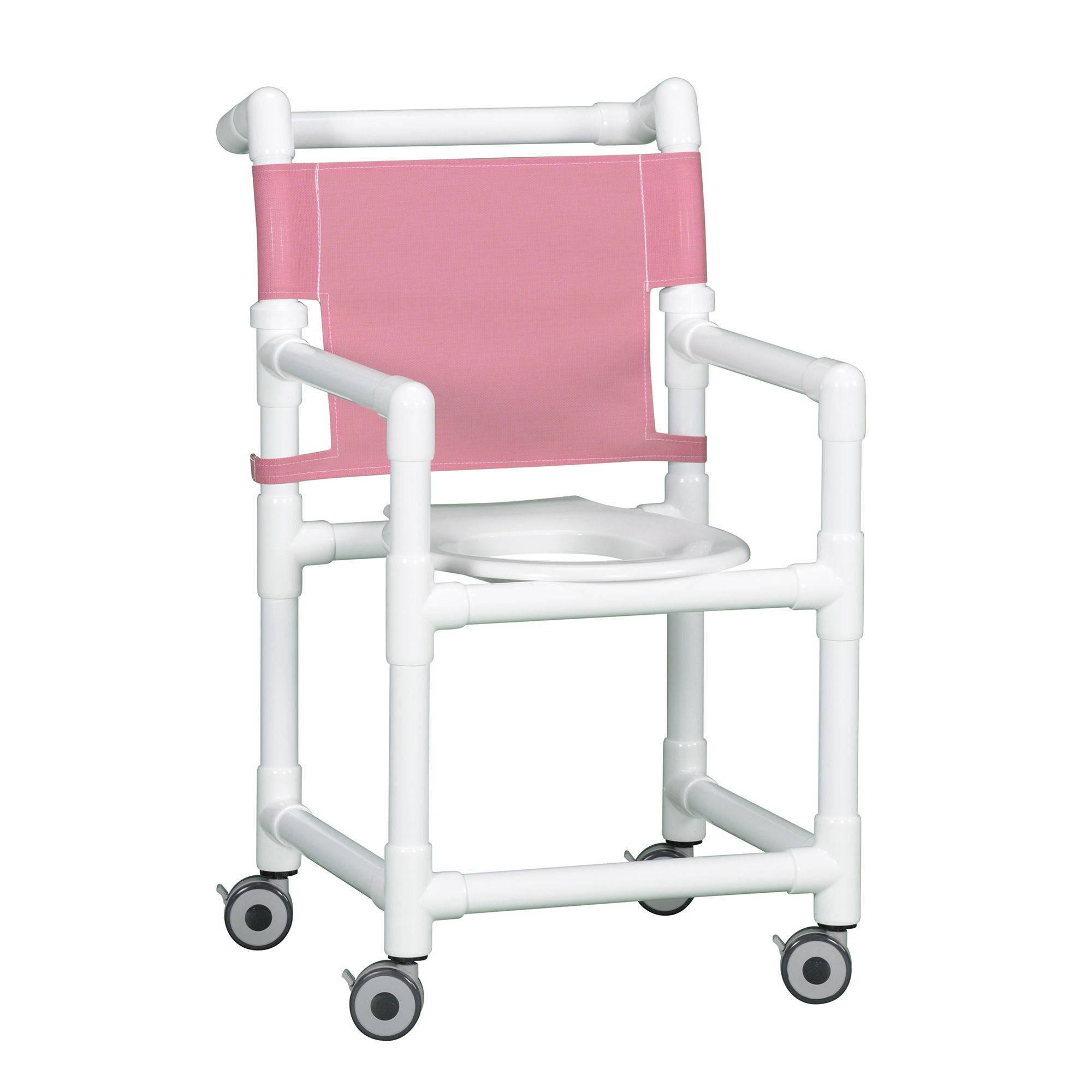 IPU - SC9100 Shower Chair Original Fixed Arms PVC Frame Mesh Backrest 21 Inch Seat Width 300 lbs. Weight Capacity