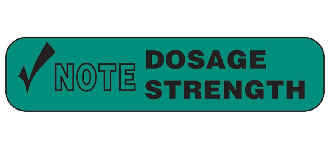 Health Care Logistics - 2048 Barkley® "Dose Strength" Advisory Label