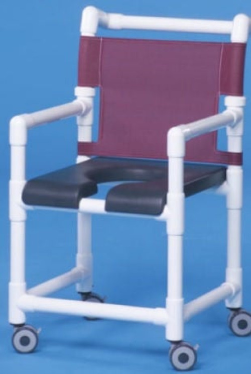 IPU - SC720G Shower Chair ipu® Fixed Arms PVC Frame Mesh Backrest 17-1/4 Inch Seat Width 300 lbs. Weight Capacity
