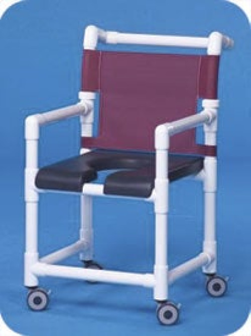 IPU - SC720G Shower Chair ipu® Fixed Arms PVC Frame Mesh Backrest 17-1/4 Inch Seat Width 300 lbs. Weight Capacity