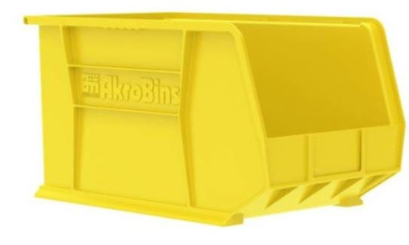 Akro-Mils - 30260YELLO Storage Bin AkroBIns® Yellow Plastic 10 X 11 X 18 Inch