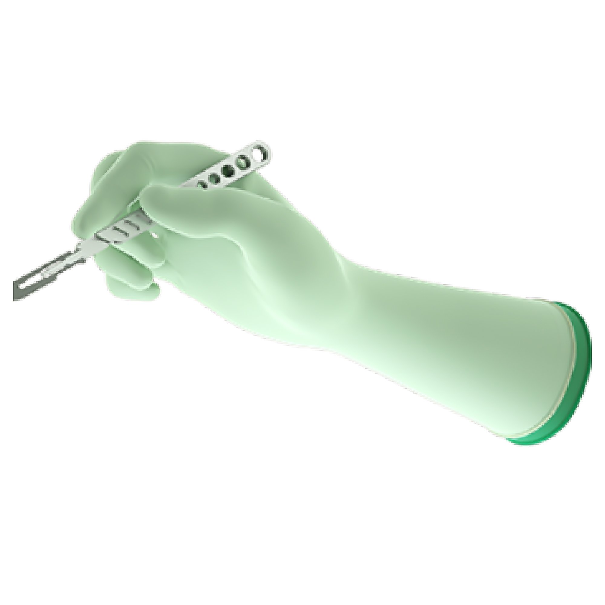 Ansell 20687275 - Gammex® Non-Latex PI Polyisoprene Surgical Underglove, Size 7.5, Green - 50/Box, 200/Case