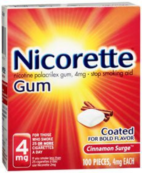 Glaxo Consumer Products - 00135046702 Nicorette® Stop Smoking Aid Gum 4 mg Cinnamon Surge