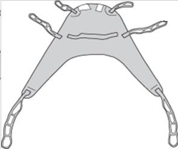 Drive DeVilbiss Healthcare - 13262L Seat and Back Divided Leg Sling 4 or 6 Point Cradle With Head Support Strap Attachment Large 450 lbs. Weight Capacity