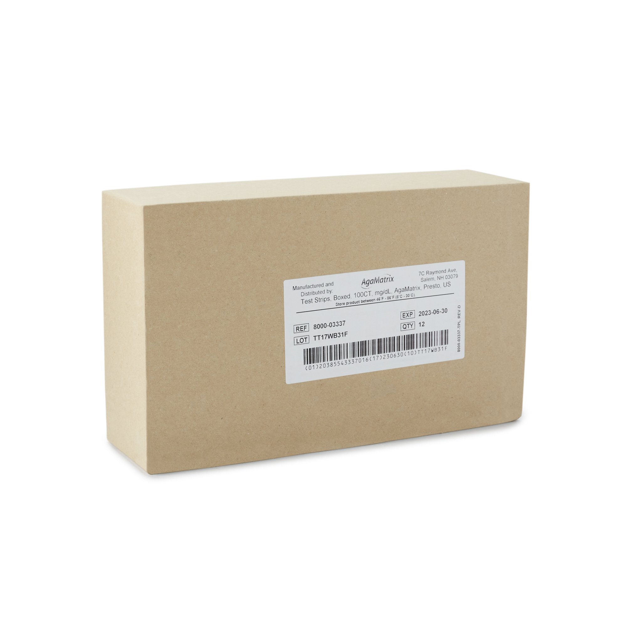 Agamatrix 8000-03337 - Wavesense® Presto® Blood Glucose Test Strips - 1/Box, 12/Case