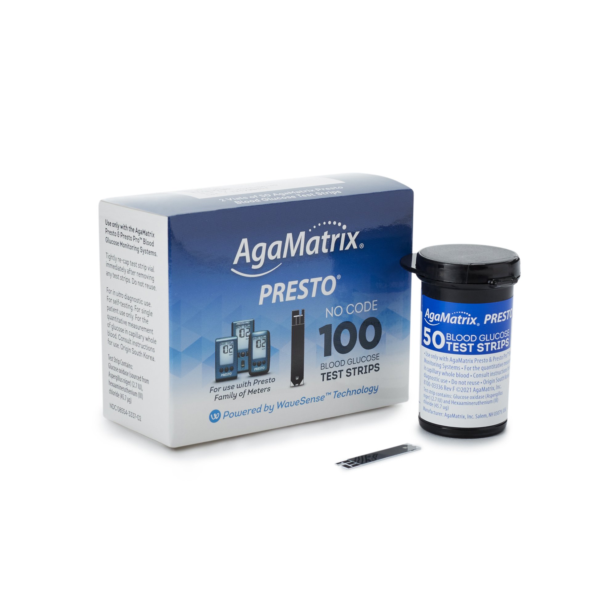 Agamatrix - 8000-03337 Wavesense® Presto® Blood Glucose Test Strips