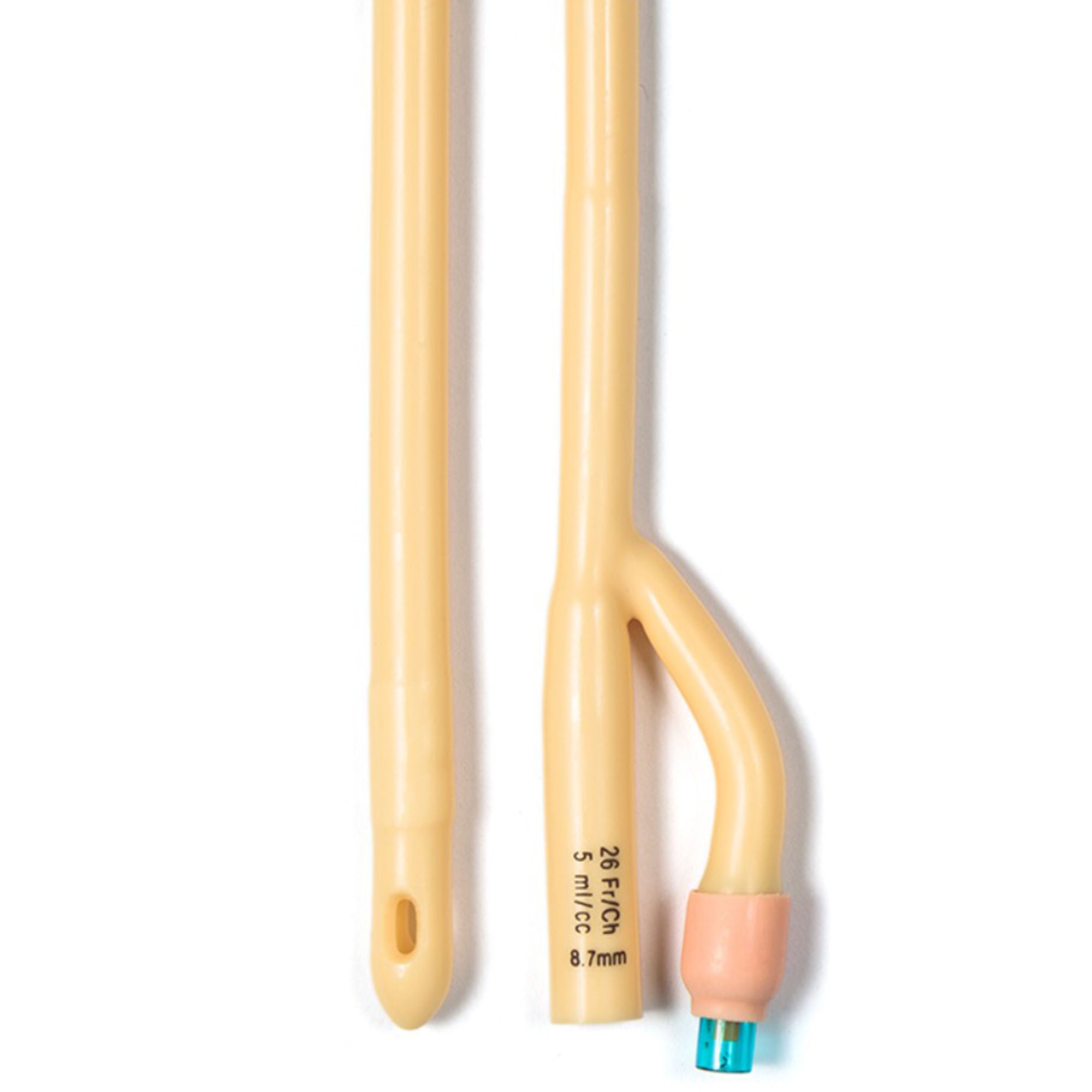 Dynarex - 4946 Foley Catheter 2-Way Standard Tip 5 cc Balloon 26 Fr. Silicone Coated Latex