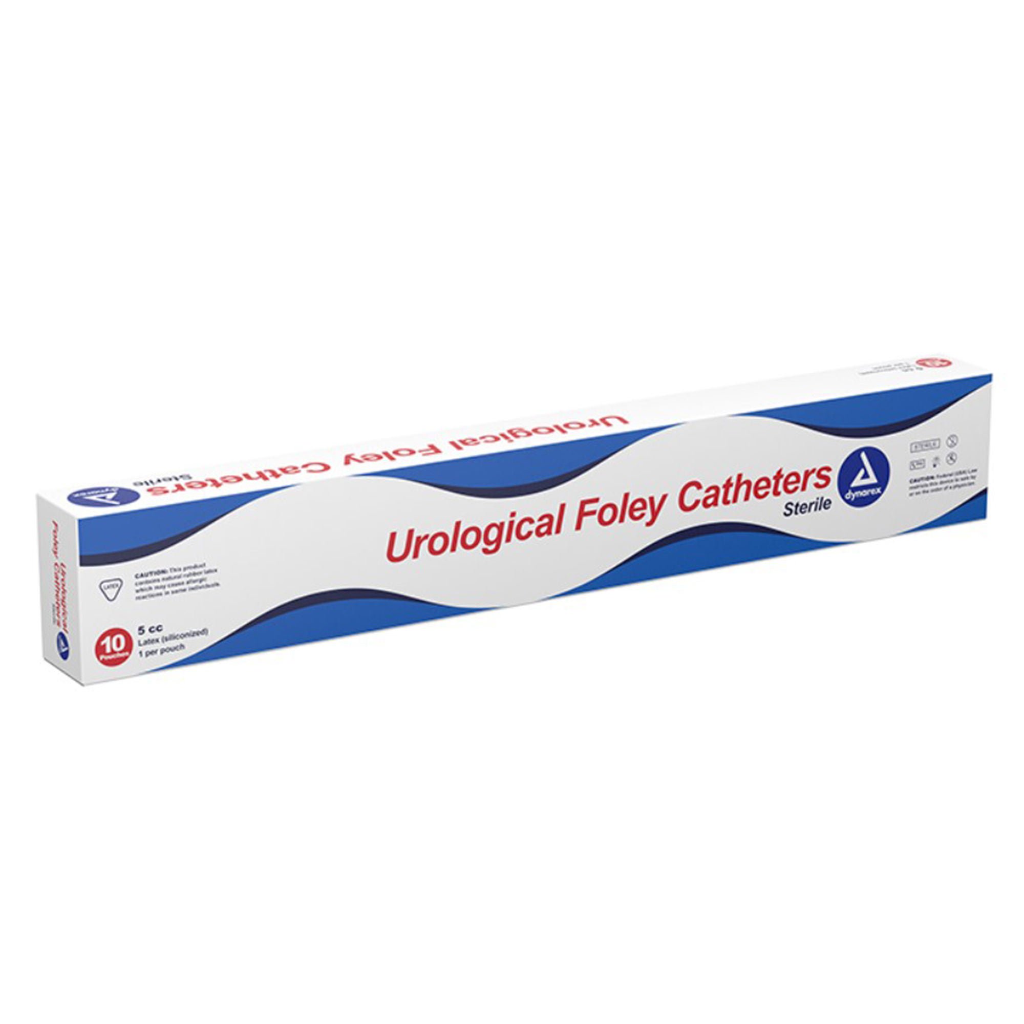 Dynarex - 4946 Foley Catheter 2-Way Standard Tip 5 cc Balloon 26 Fr. Silicone Coated Latex