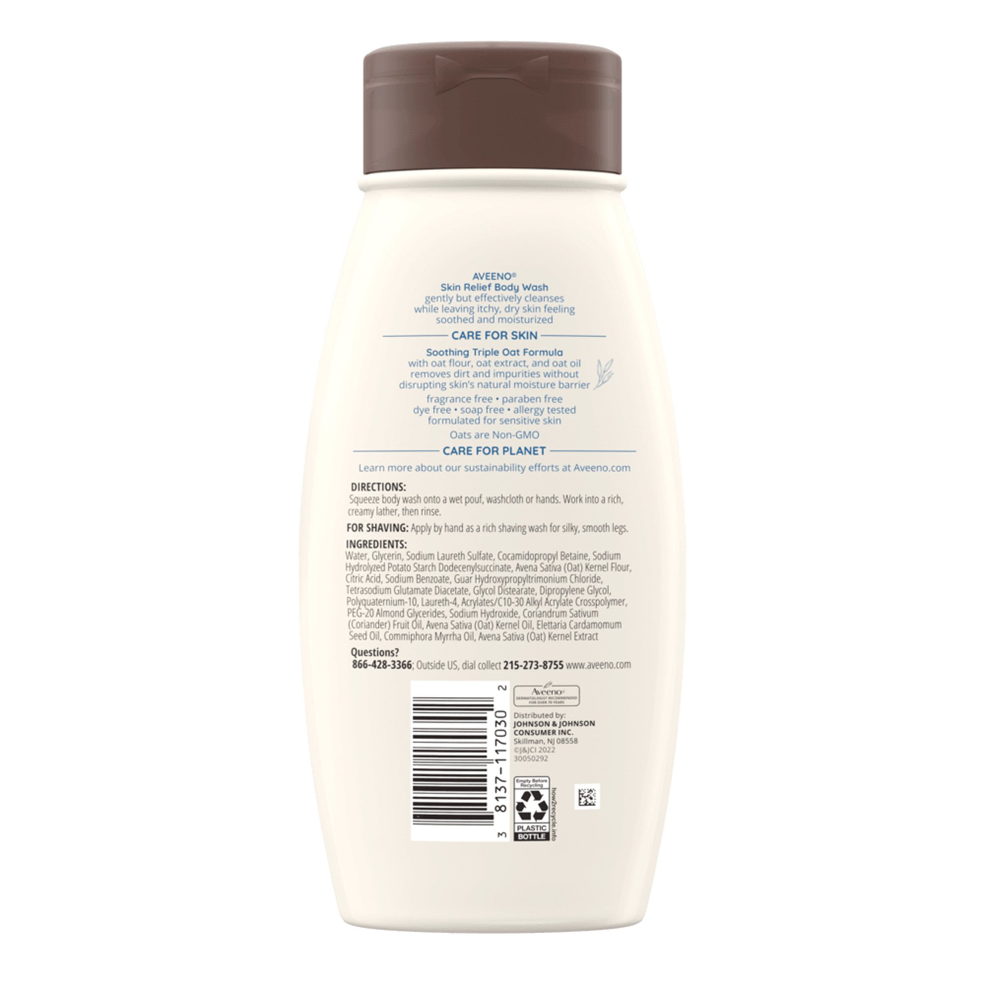 Kenvue Brands LLC 111702900 - Aveeno® Skin Relief Body Wash, 12 oz. Bottle - 1/Each, 12/Case