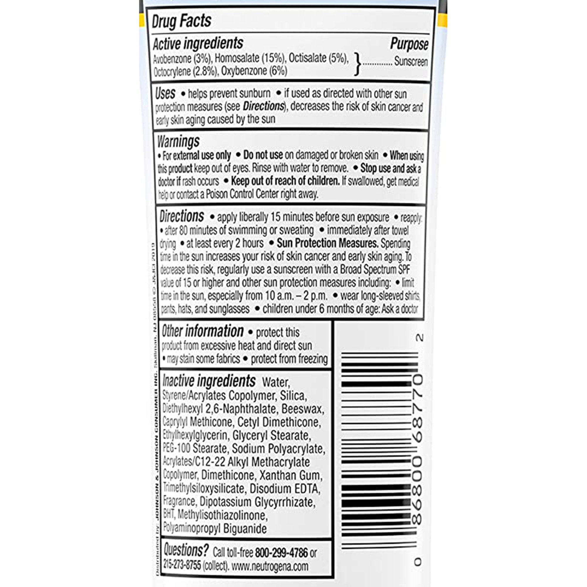 Kenvue Brands LLC - 686877000 Neutrogena® Ultra Sheer Dry-touch Sunscreen SPF 70