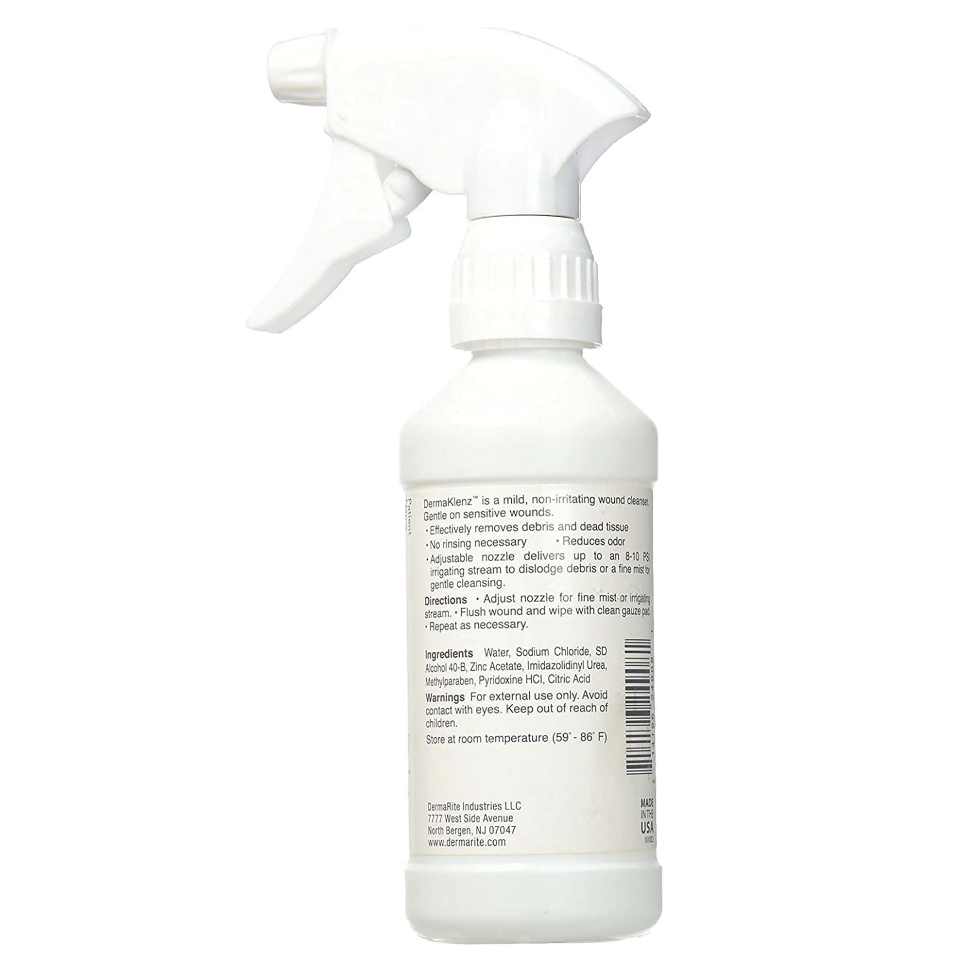 DermaRite Industries - 00249 Wound Cleanser DermaKlenz® 8 oz. Spray Bottle NonSterile