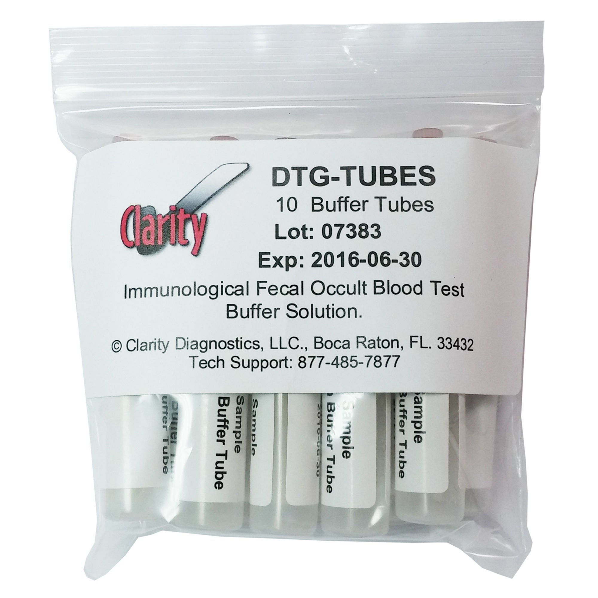 Clarity Lab Group LLC - DTG-TUBES Clarity iFOBT Stool Specimen Container