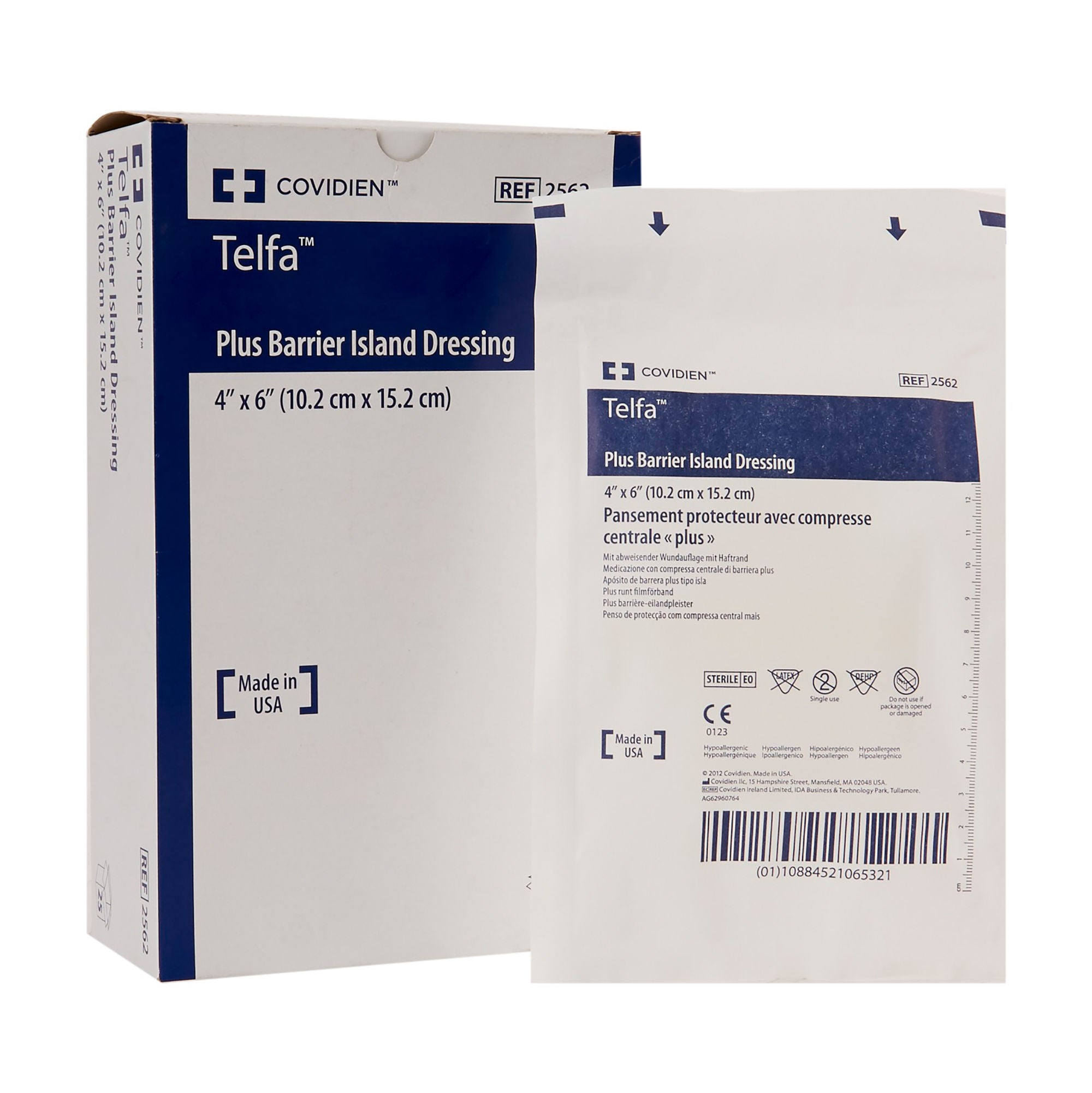 Cardinal - 2562 Island Dressing Telfa™ Plus 4 X 6 Inch Rectangle Sterile