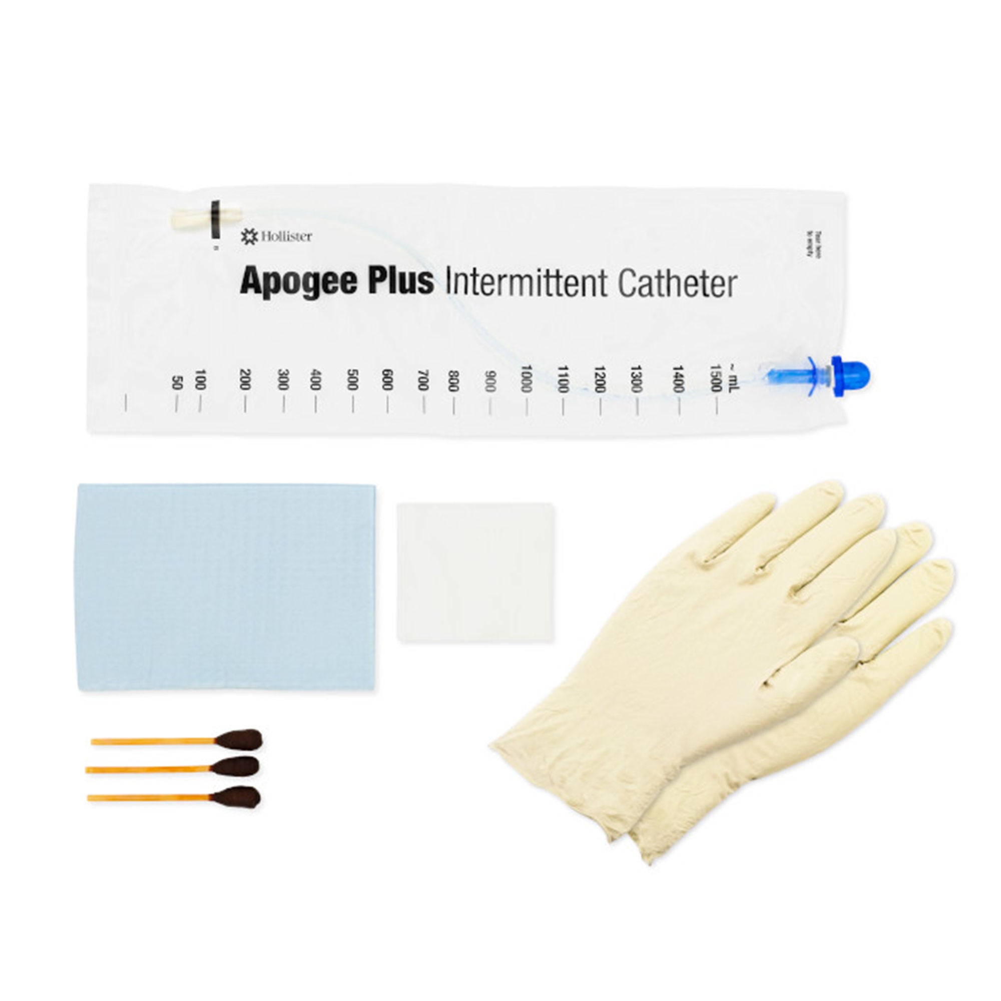 Hollister - B14FB-FEMALE Intermittent Catheter Tray Apogee® Closed System / Firm Tip 14 Fr. Without Balloon