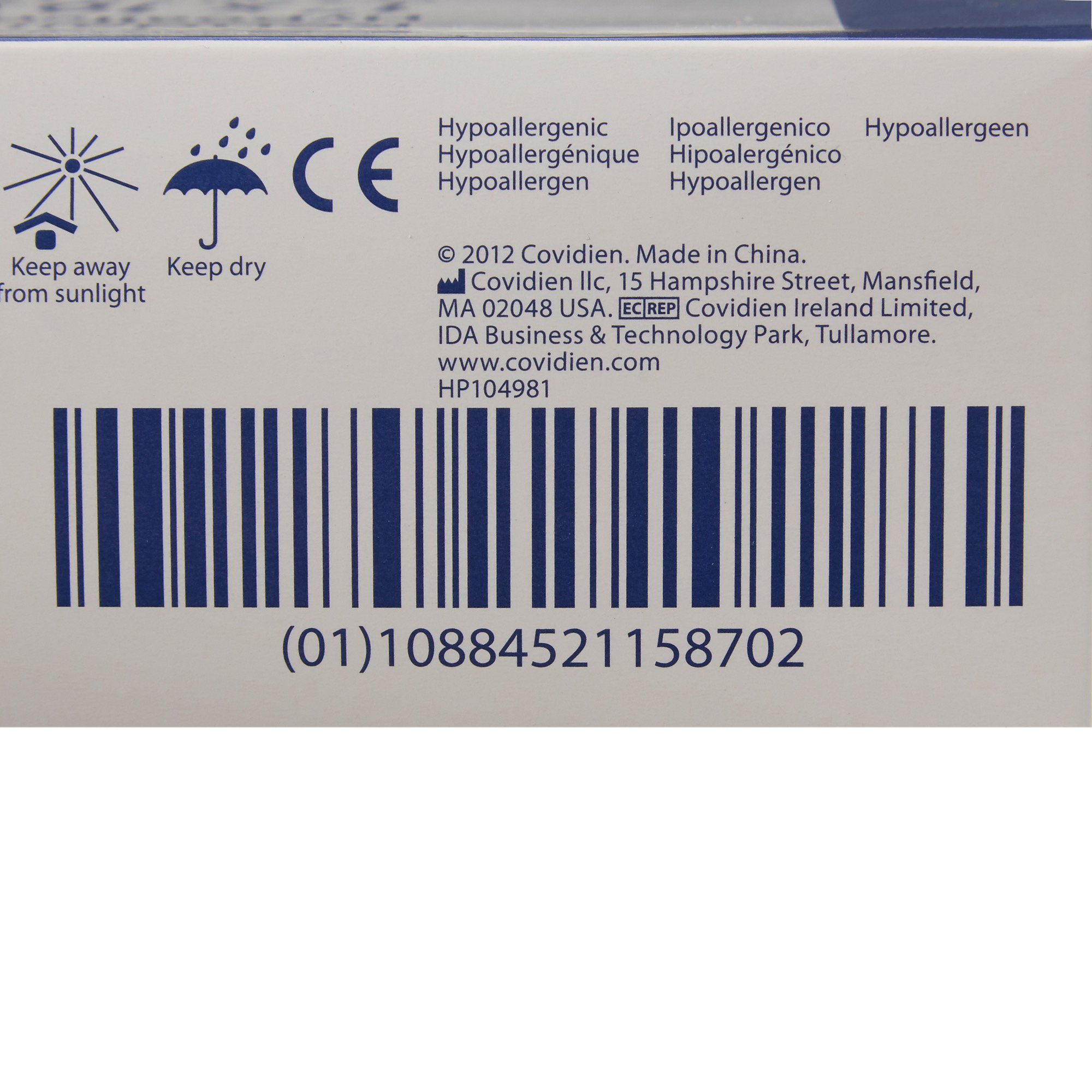 Cardinal 7138C - Kendall™ Hypoallergenic Silk-Like Cloth Medical Tape, 1 Inch x 10 Yard, White - 1/Each, 12/Box, 120/Case