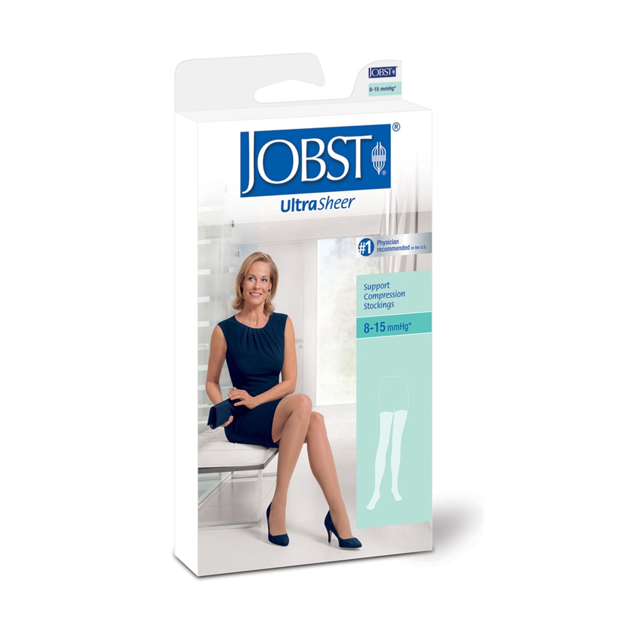 BSN Medical - 117222 Compression Stocking Jobst® Ultrasheer Thigh High Medium Silky Beige Closed Toe