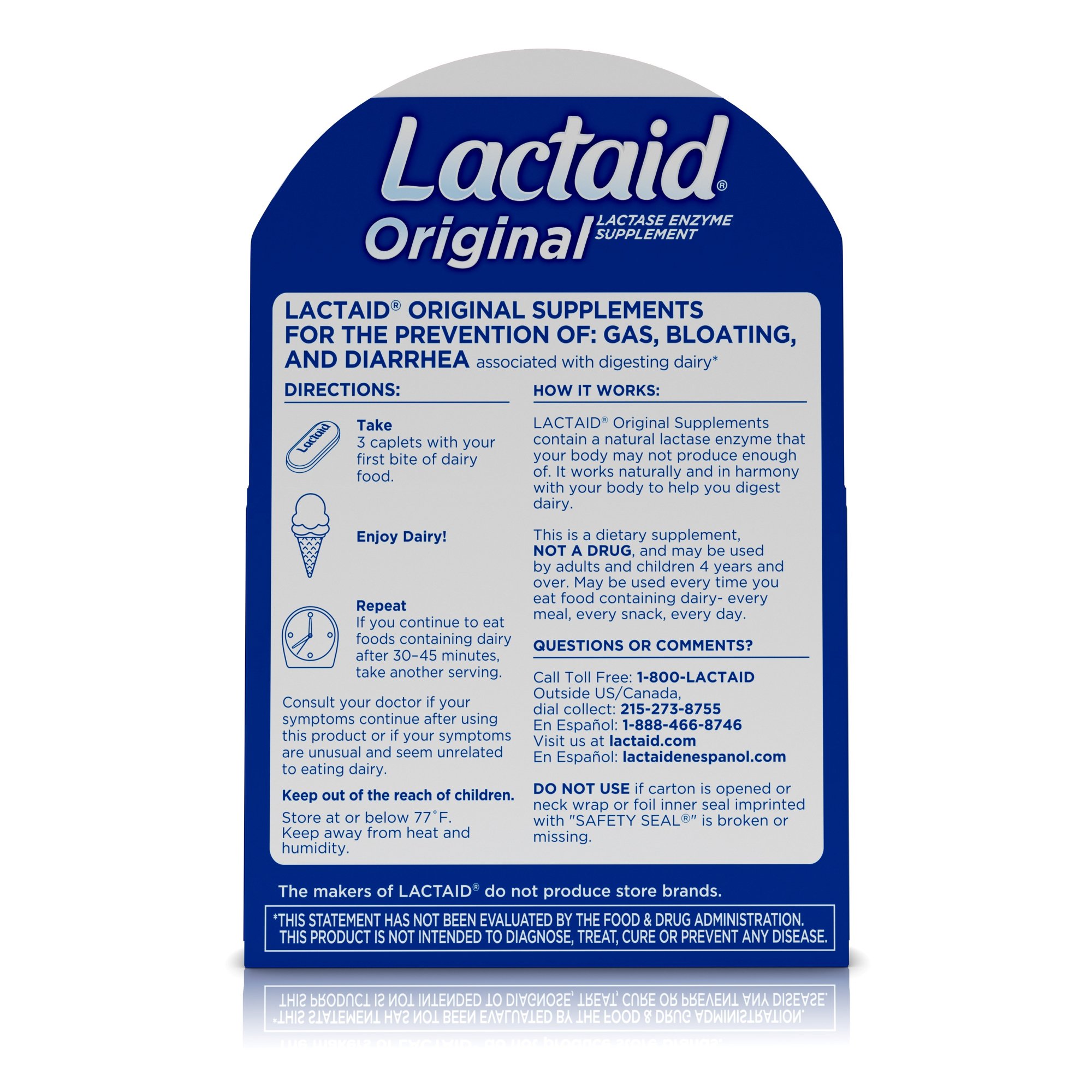 Kenvue Brands LLC - 800800300 Lactaid® Original Lactase Enzyme Dietary Supplement