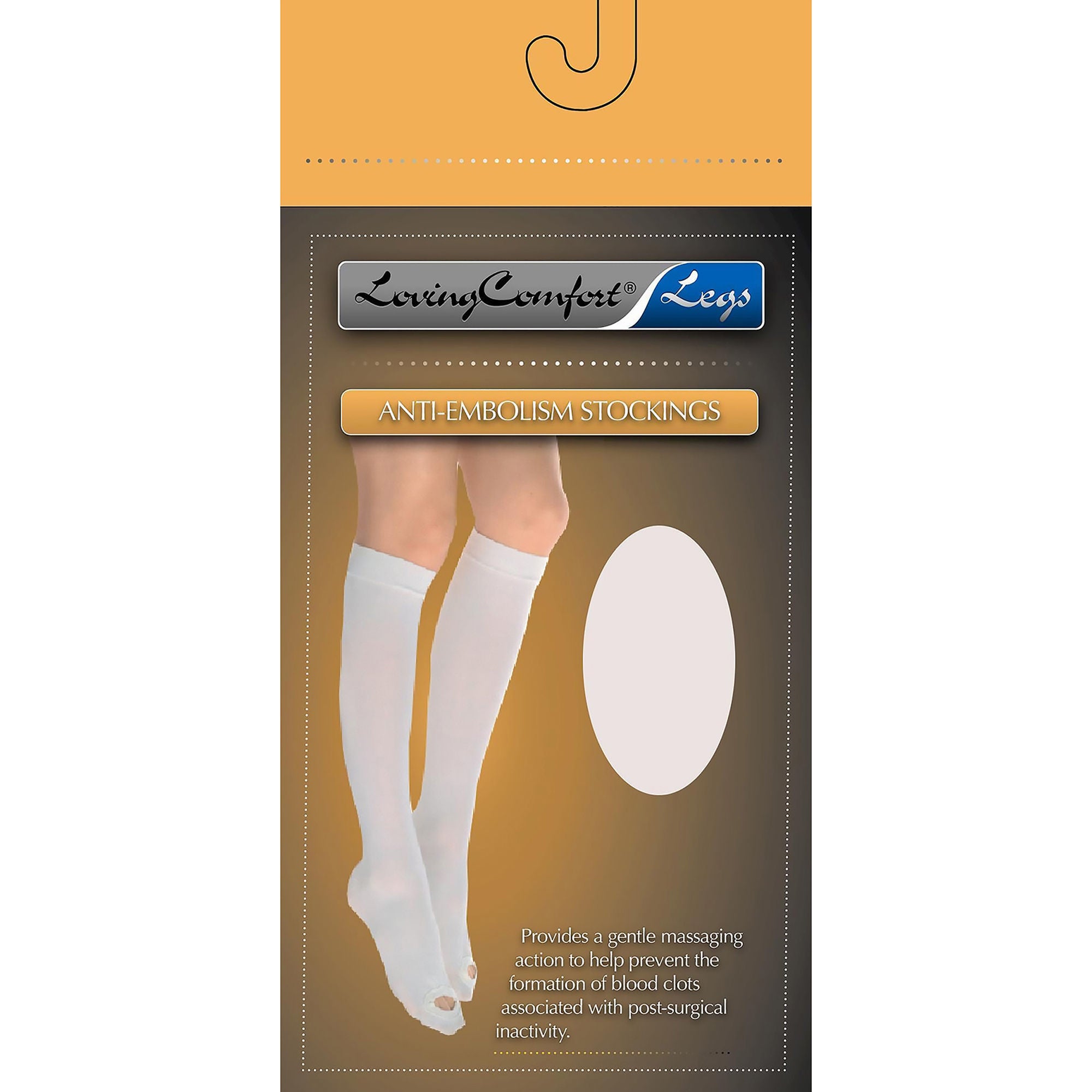 Scott Specialties - 1655 WHI LGL Anti-embolism Stocking Loving Comfort® Knee High Large / Long White Inspection Toe