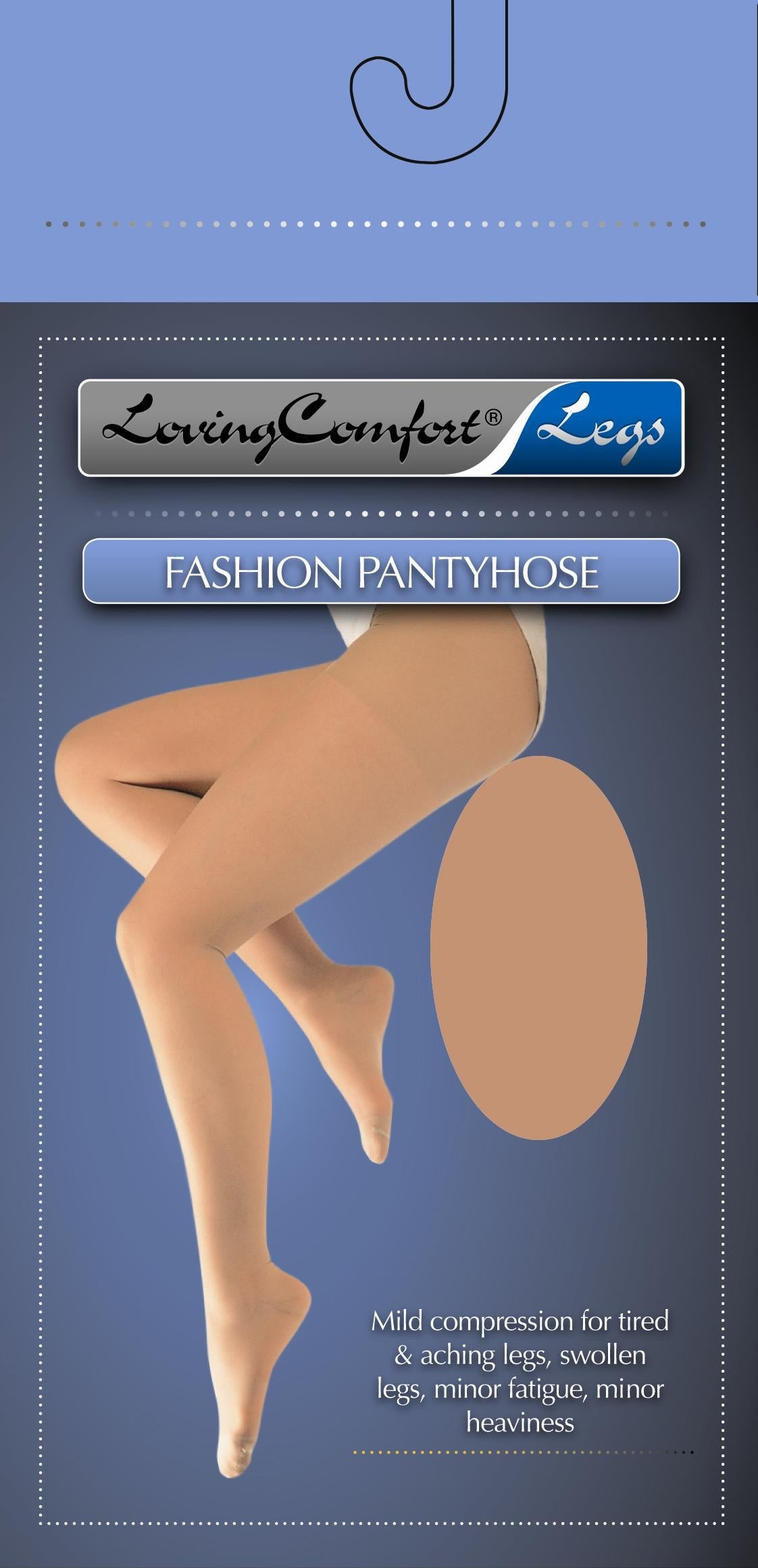 Scott Specialties - 1657 BLA MD Compression Pantyhose Loving Comfort® Waist High Medium Black Closed Toe