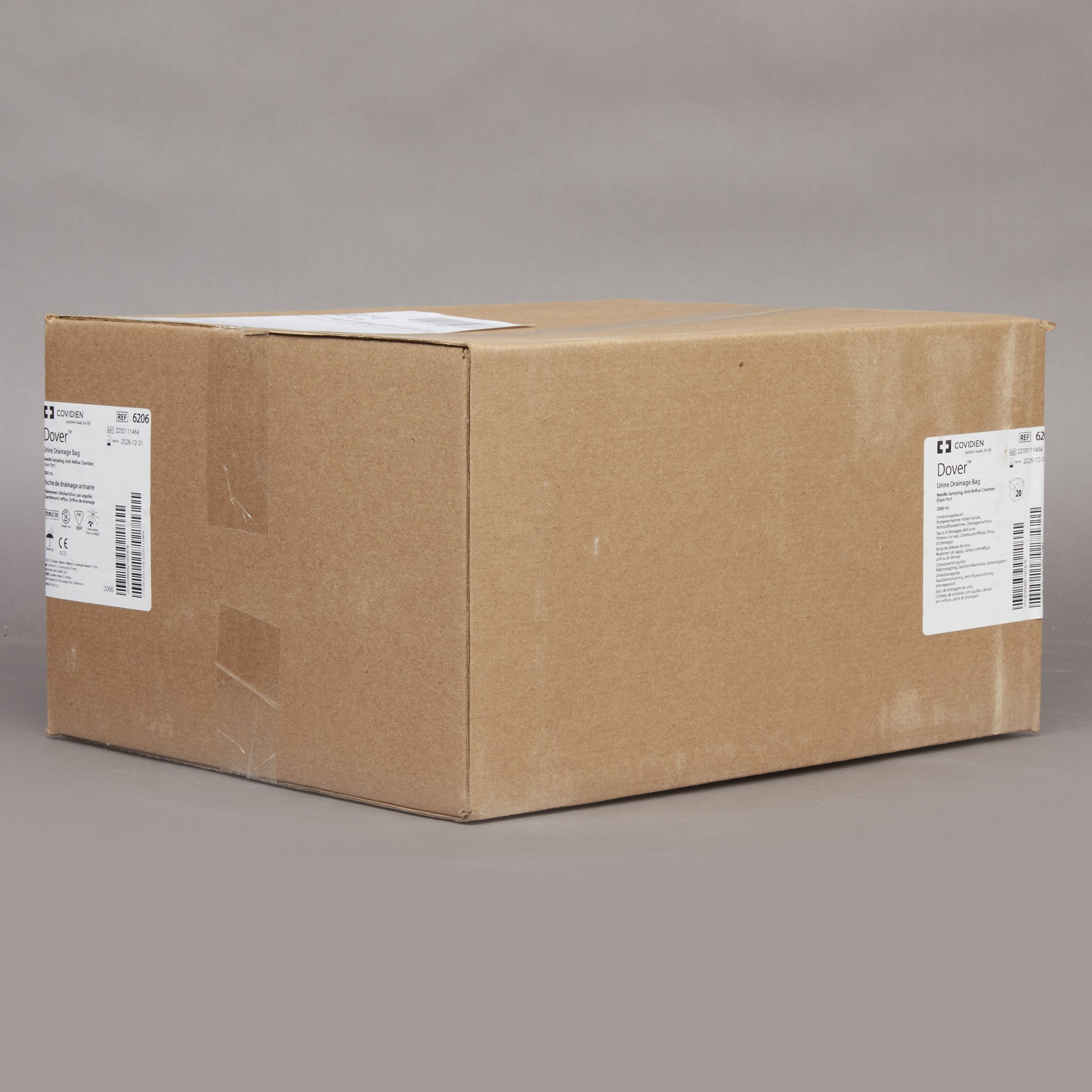 Cardinal 6206 - Dover™ Urinary Drainage Bag, 2000 mL - 1/Each, 20/Case