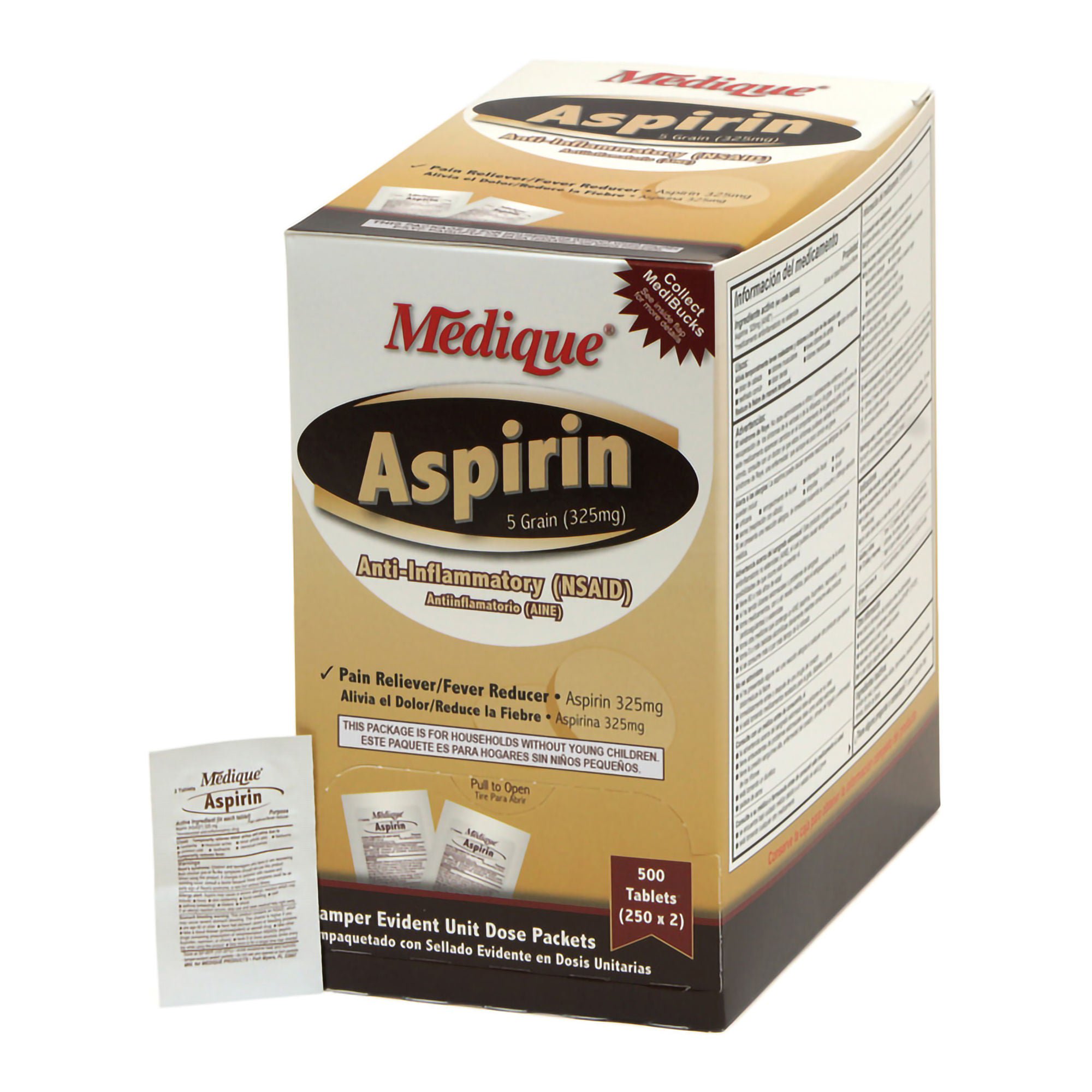 Medique Products - 11613 Medique Aspirin Anti-Inflammatory Pain Reliever/Fever Reducer
