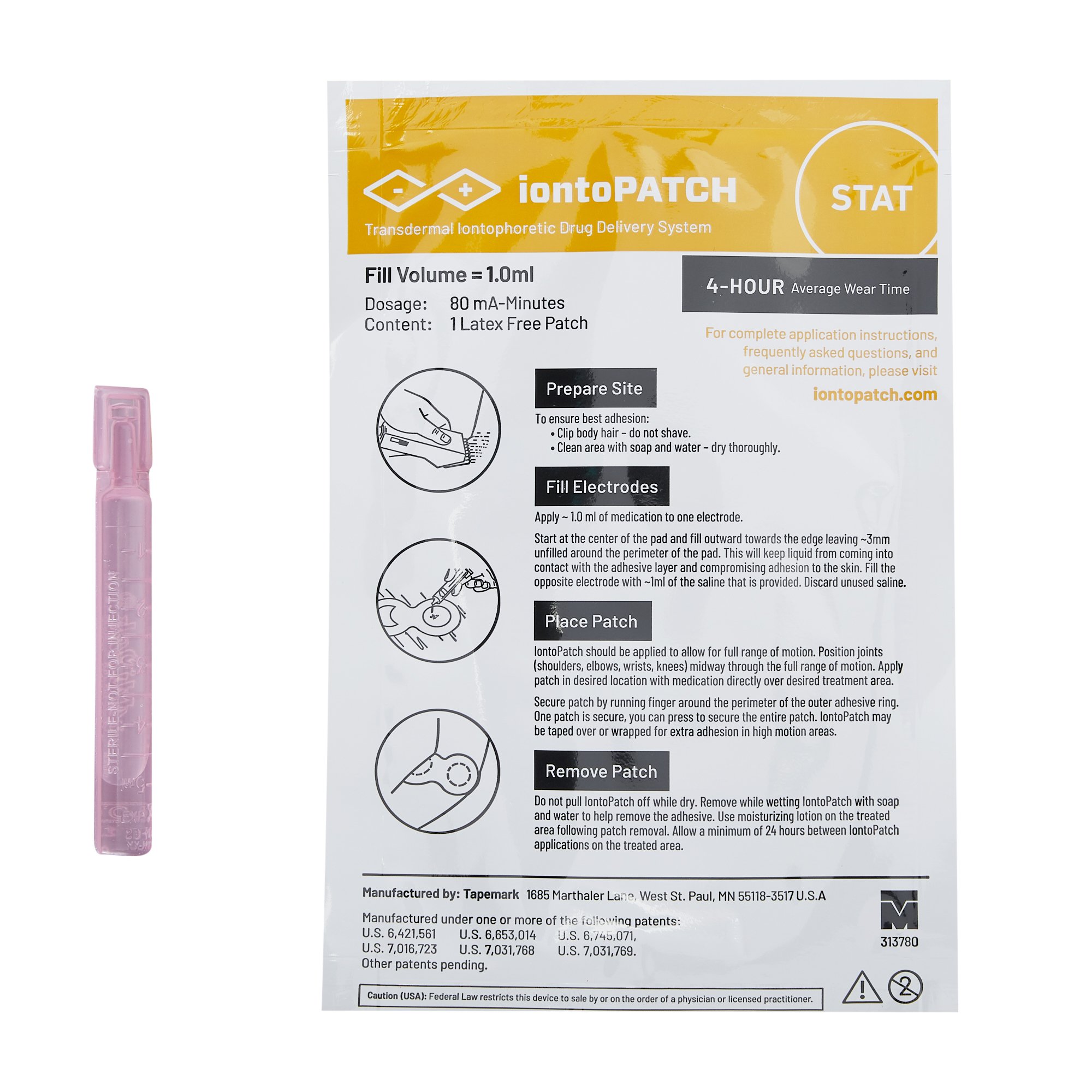 IontoPatch STAT Iontophoresis Patch 081376573 by Performance Health