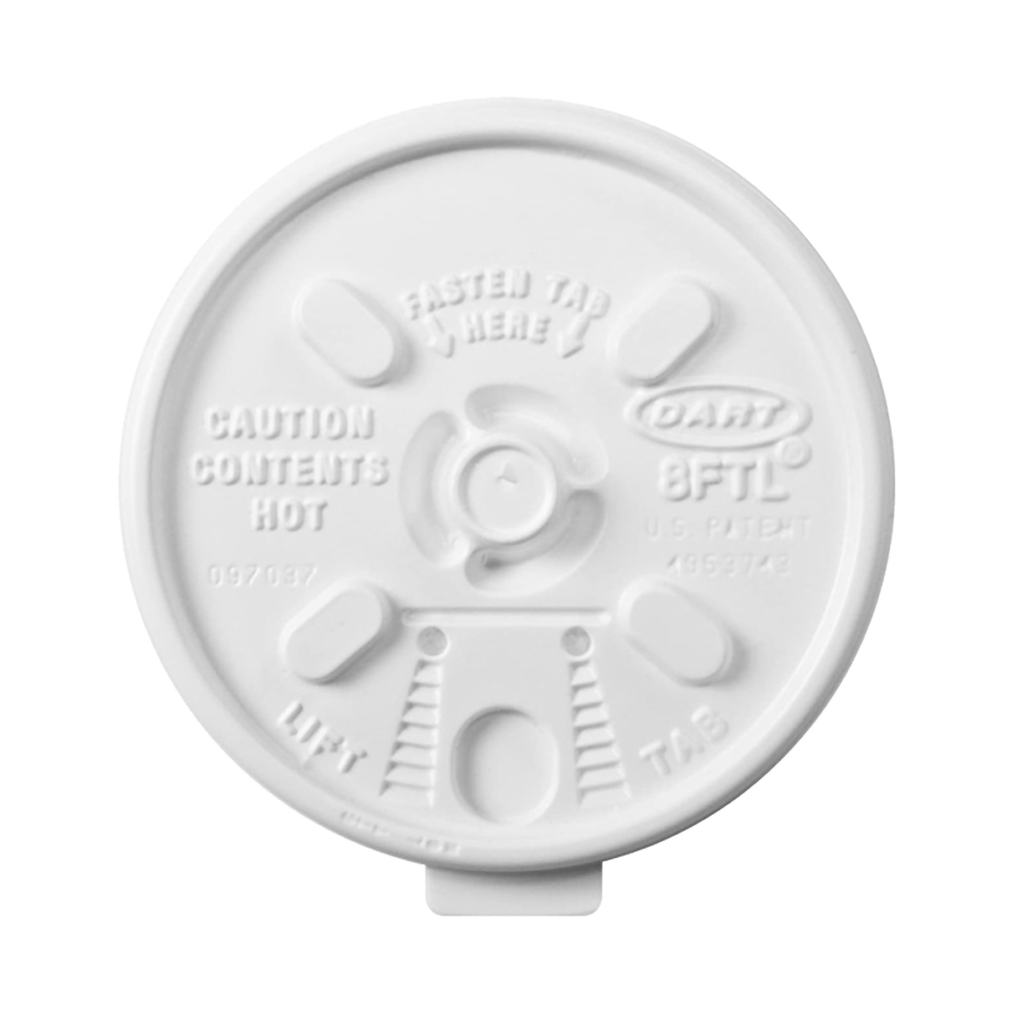 RJ Schinner Co - 8FTL Dart® Lock & Lift Drinking Cup Lid for 8-ounce Cups