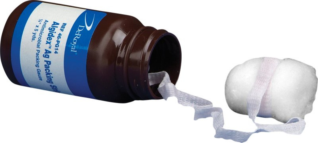 DeRoyal 46-PG14 - Algidex Ag® Packing Gauze, ¼ Inch x 5 Yard - 1/Each, 12/Case